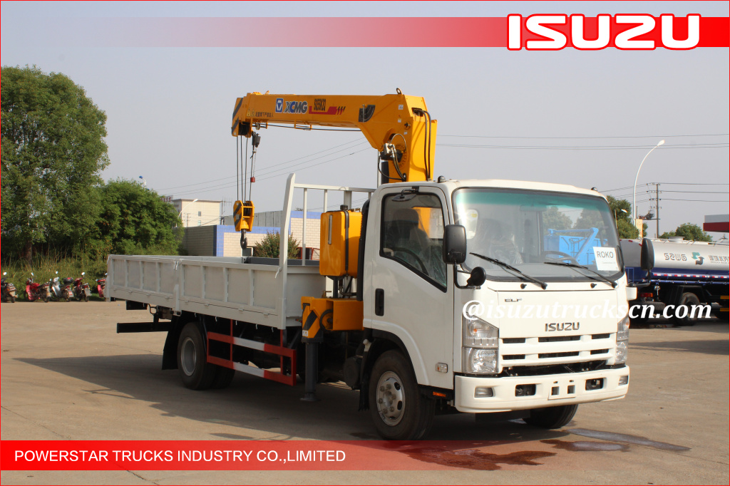 Isuzu Truck Mounted Crane 6300kg For Lifting Construction Materials