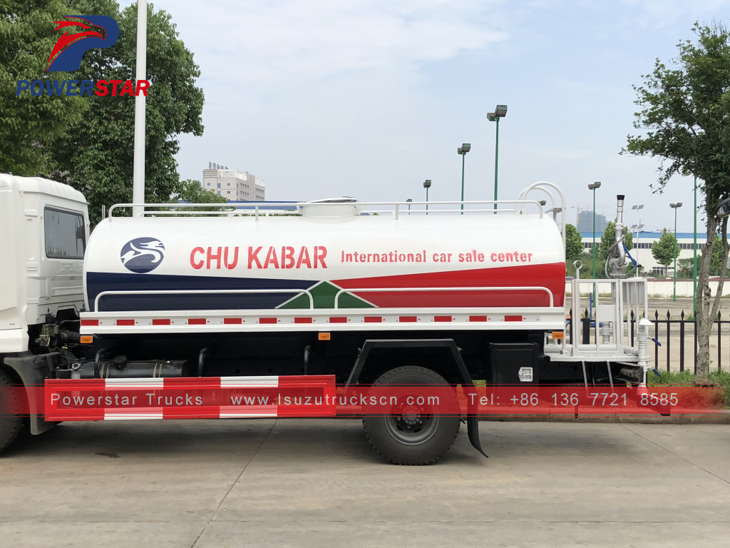 Myanmar chu kabar dongfeng water spray drinking water tank truck for sale