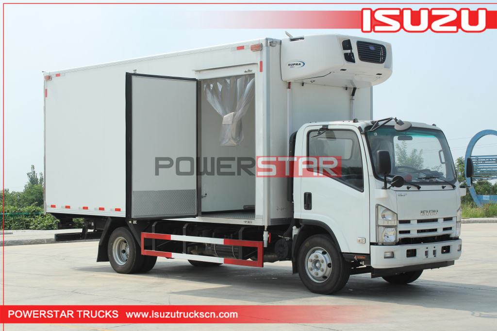 تشيلي ISUZU NPR الناقل الفريزر شاحنة وحدات التبريد لشاحنات التبريد مربع للبيع