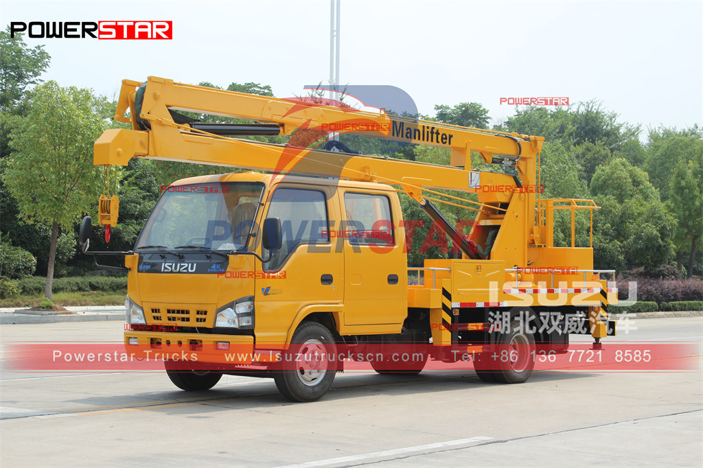ISUZU 600P NKR 16m manlifter aerial work platform truck تصدير إلى لاوس
