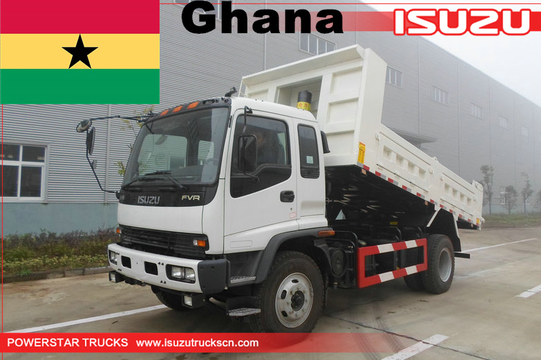 غانا - وحدة واحدة ISUZU FVR شاحنات قلابة قلابة
