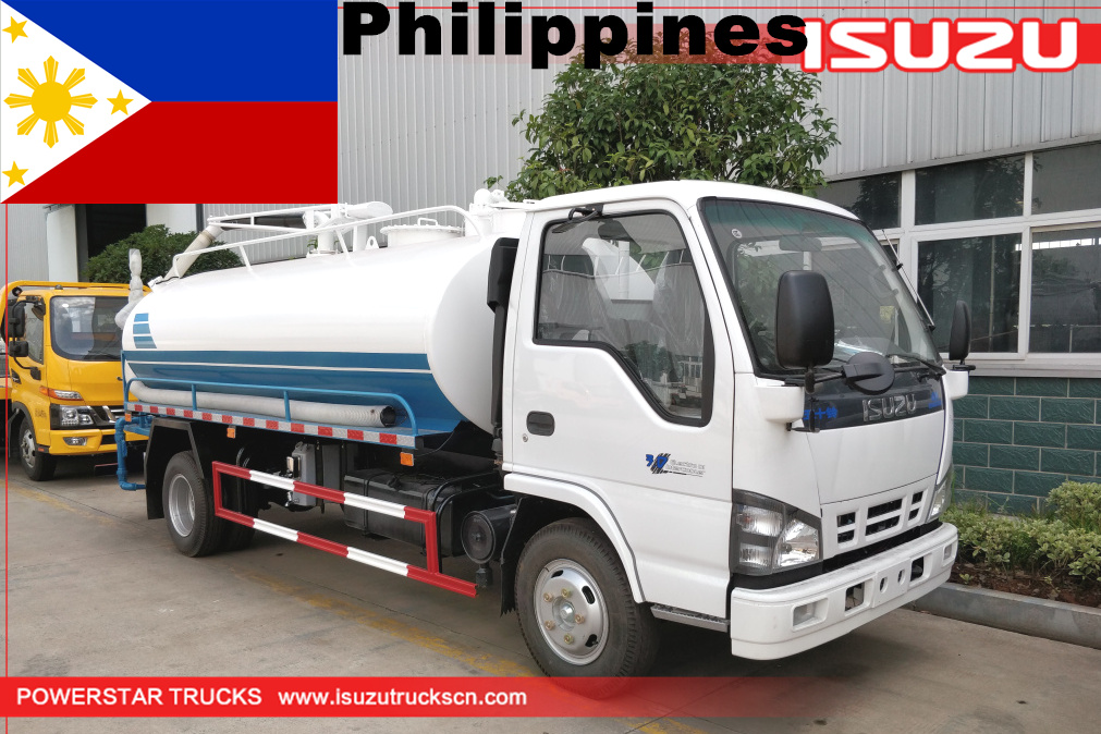 philippines- 1 وحدة isuzu شاحنة شفط برازي