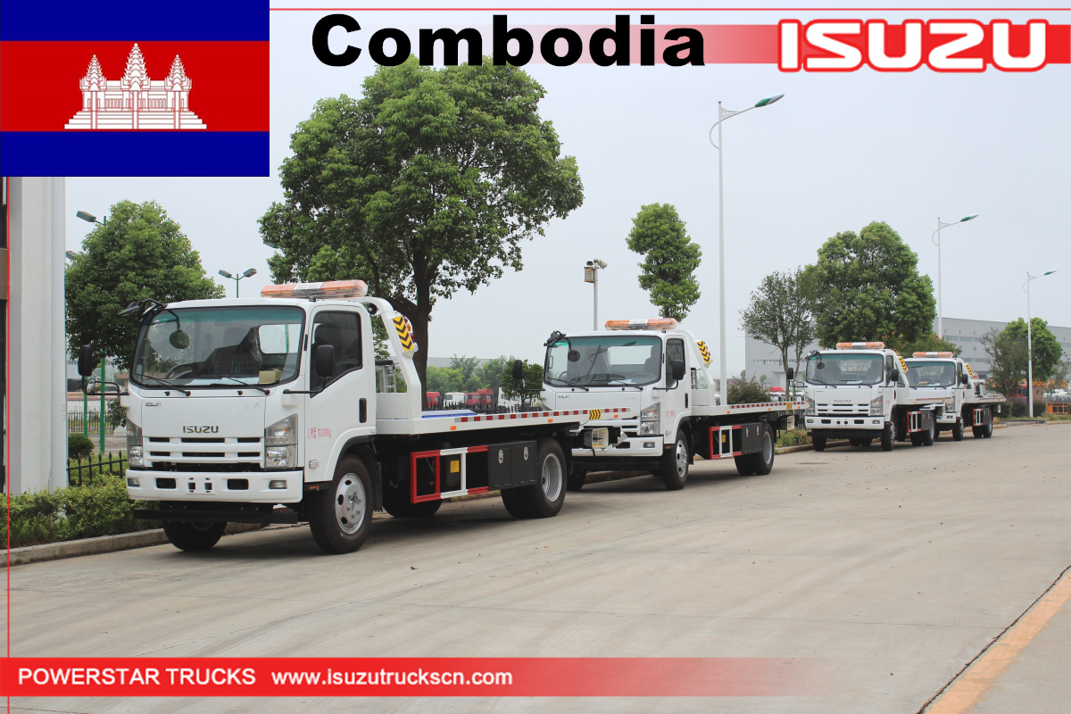 كومبوديا - 4 وحدات من شاحنة هادم القطر إيسوزو