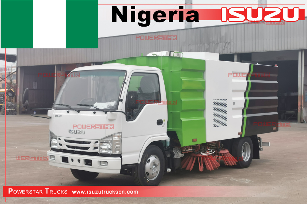 نيجيريا - شاحنة كنس الشوارع ايسوزو ELF
