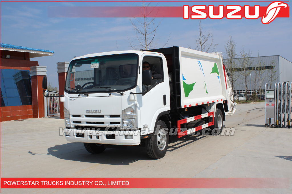 8Cubic meter ELF ISUZU Refuse Truck Compactor 