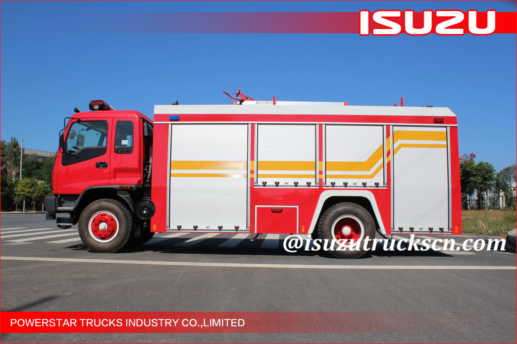 4x2 5000L Single cabin Water Foam Fire Truck Isuzu