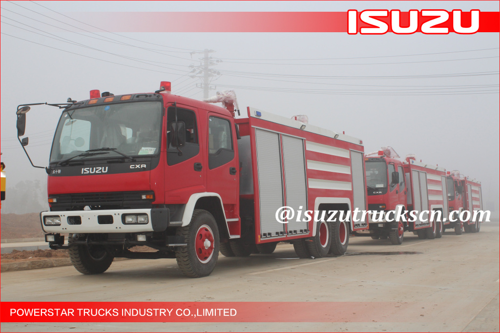 5100+1300 wheelbase 25Tons Dry powder Foam Fire fighting vehicles