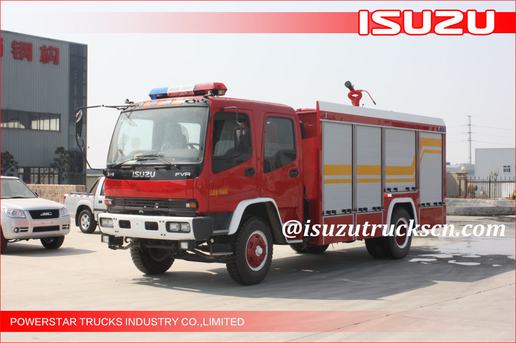 4x2 6000L Water Foam Japanese Isuzu FVR Fire fighting Vehicle for sale