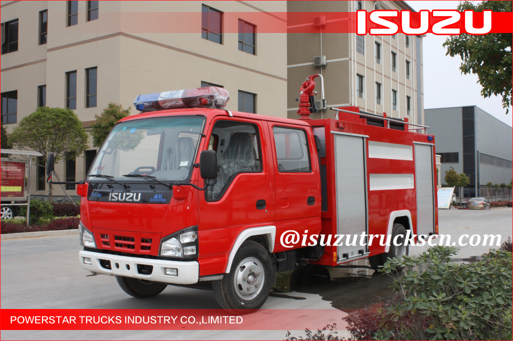 2000L ISUZU Water Fire Trucks Water Mist