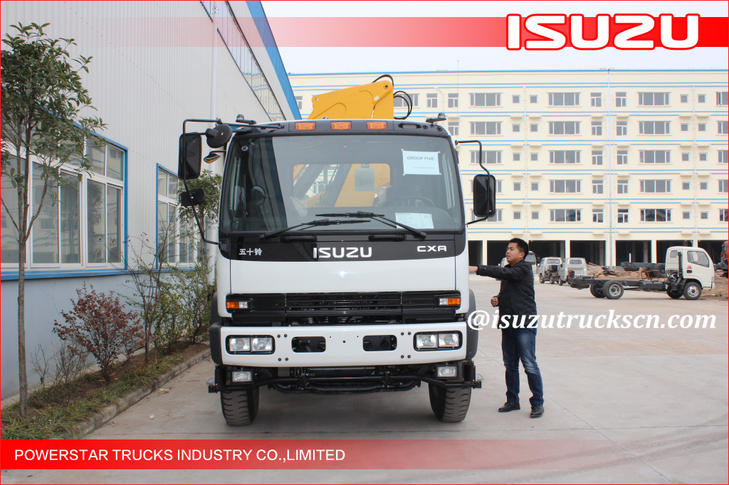 Truck loader crane Isuzu with 12tons Telescopic Boom Truck Crane 