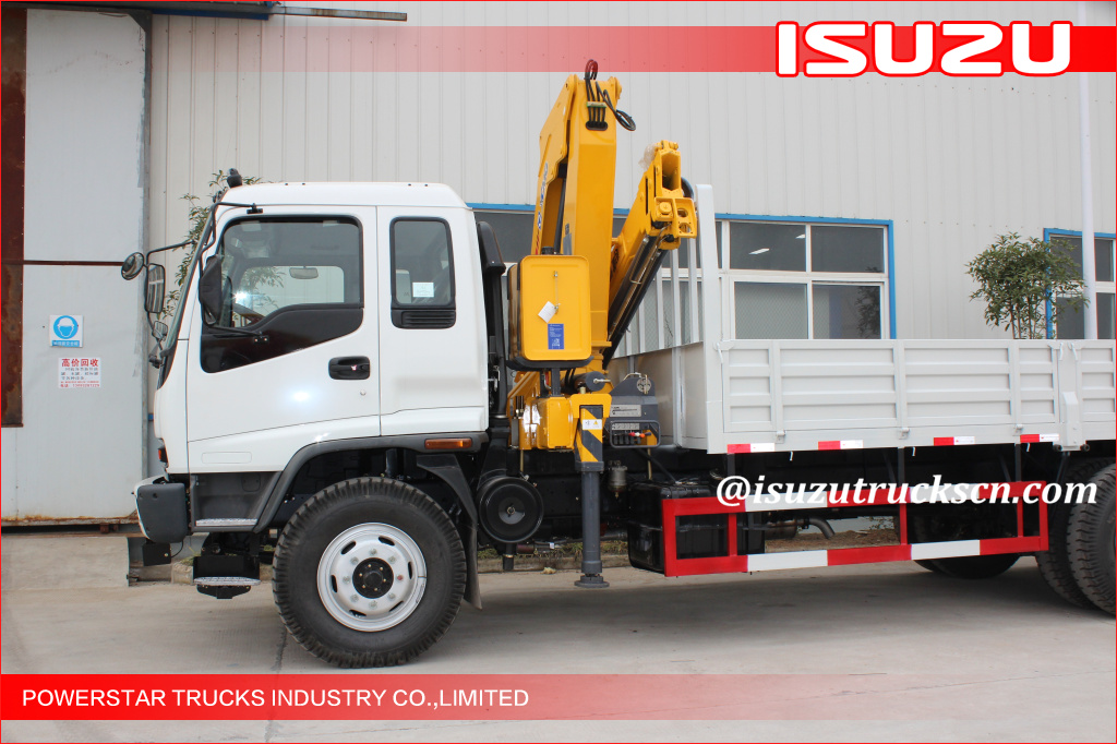 ISUZU Hydraulic Commercial Boom Truck Crane With 100 L/min