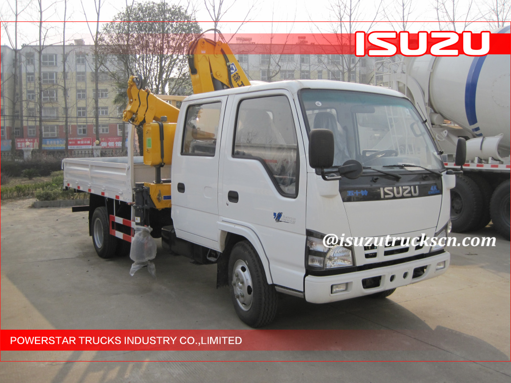 ISUZU lorry truck mounted hydraulic crane for sale in Myanmar
