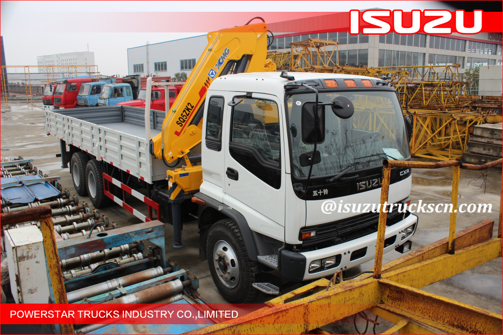 ISUZU 10T Commercial Truck Loader Crane With Driven By Hydraulic