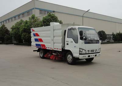 Best Isuzu 5m3 garbage+1m3 water tanker 4x2 road sweeper truck