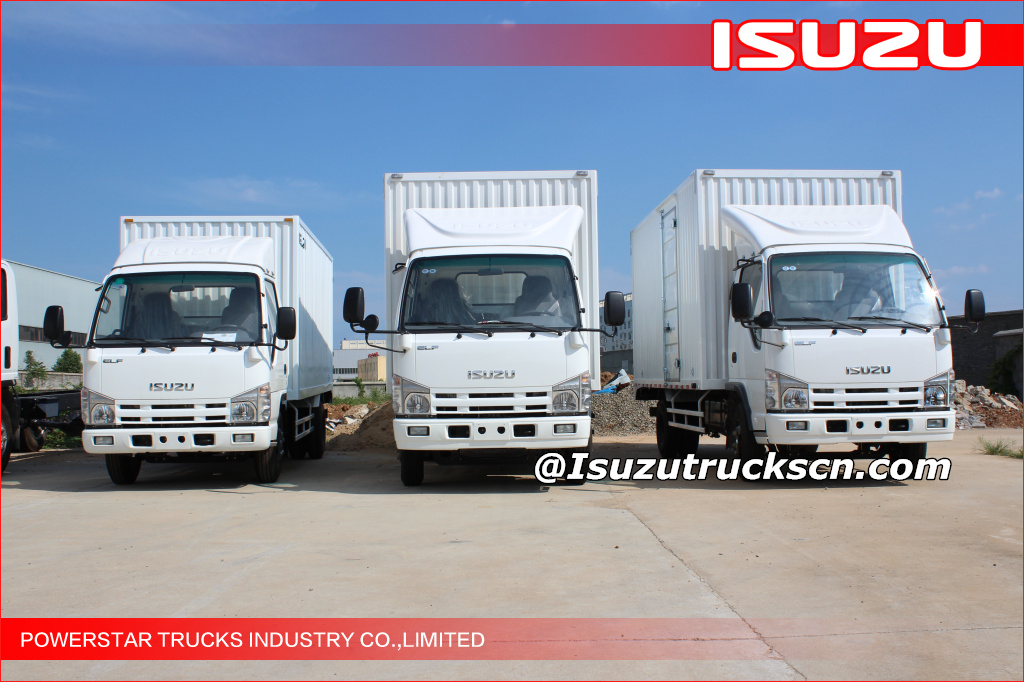 Isuzu ELF 4X2 light duty van type truck 3T van cargo truck