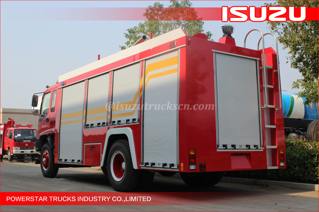 Russian clients inspection Isuzu FVR foam fire truck fire tender fire engine