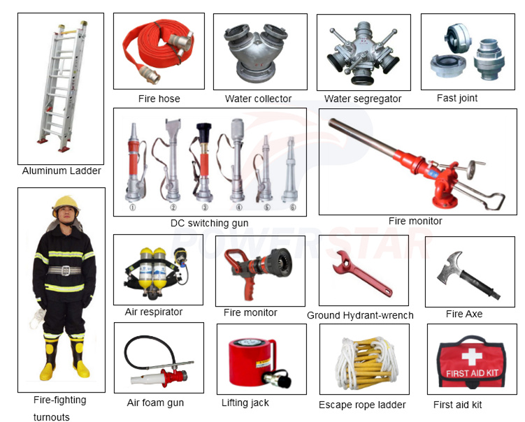 Isuzu Fire-Fighting trucks equipments accessories