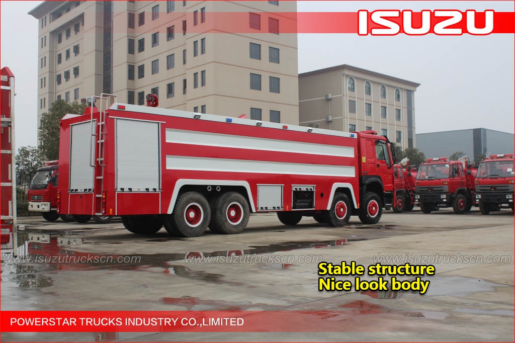 8x4 25,000L ISUZU Water Fire Truck with Darley fire pump and akron monitor