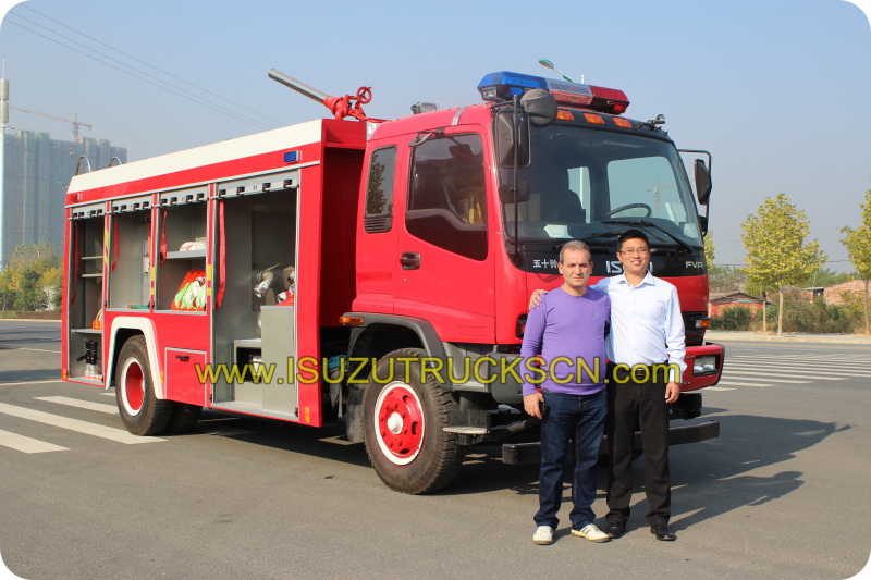 Water Fire Truck Isuzu (2,000L) performance testing