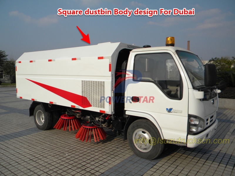 New square dustbin body for road sweeper truck pictures