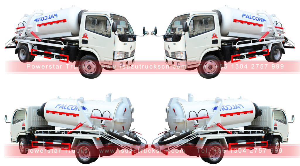 Sewage suction vacuum tank truck Isuzu (4000 Liters)