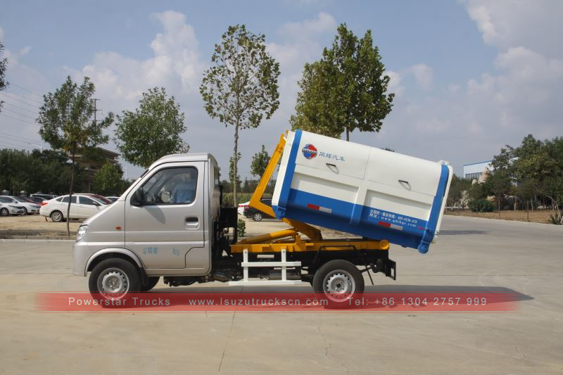 Brand new Good Quantity Powerstar trucks official 1t 1.5t Detachable container garbage collector Garbage Truck