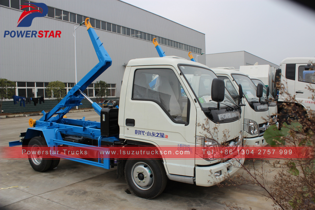 FOTON forland mini hook lift garbage truck for Caribbean sea area customers
