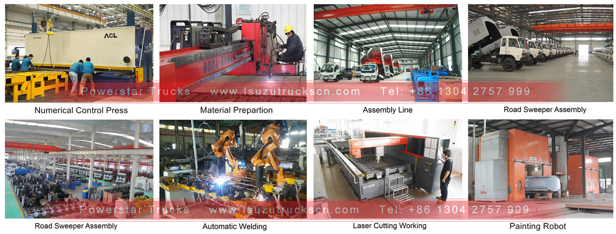 factory workshop for street road sweeper truck from china manufacturer