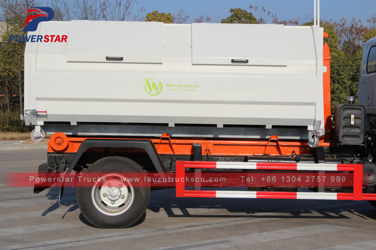 Powerstar brand hydraulic hooklift diesel garbage truck for sale