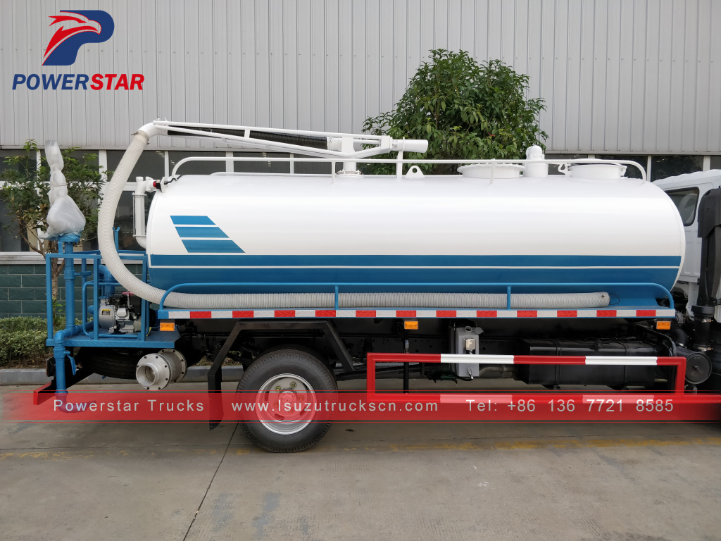 Philippines Fecal sewage sucker truck Isuzu sewer pump tanker vehicle for sale