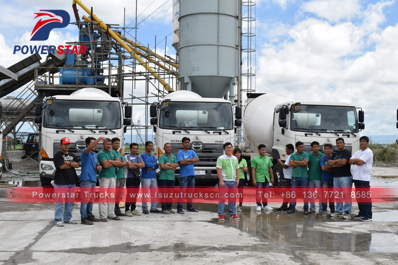 Philippines 6x4 10wheels HINO 10M3 Concrete Mixer Truck for sale