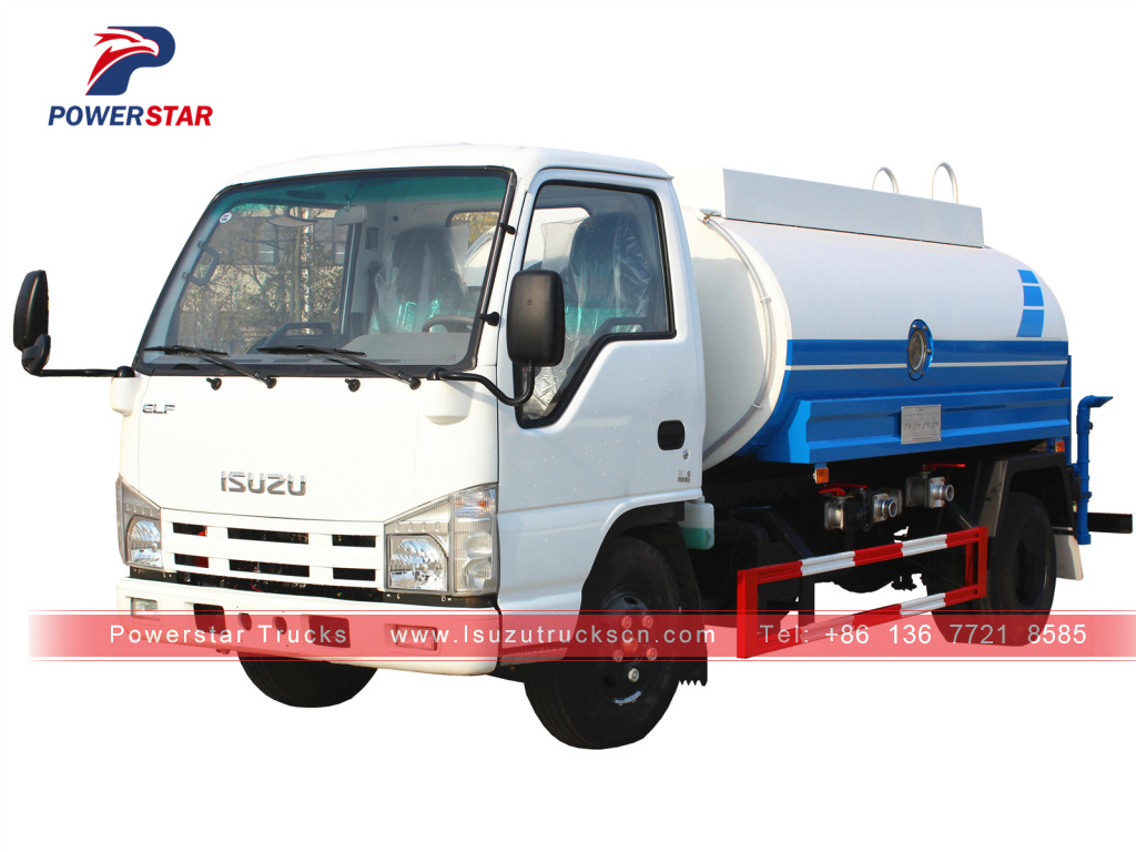 Philippines 5,000L ايسوزو Water Spray Tanker Truck for sale