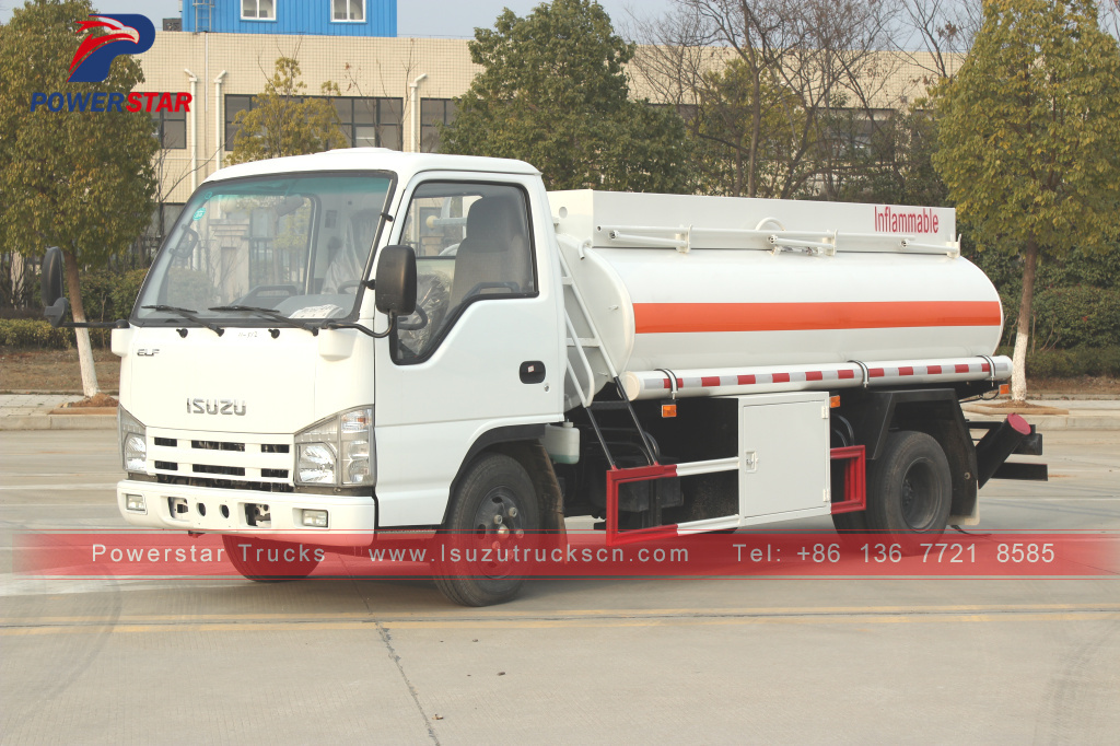 Myanmar ISUZU Oil Truck Price/5CBM Fuel Tank Truck/4*2 Tanker Lorry For Sale