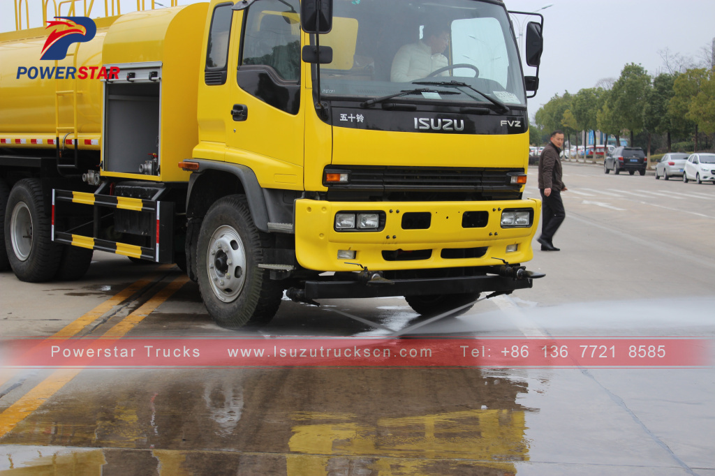 ISUZU FVZ road sprinkler water tank fire truck 14000L water bowser truck for sale