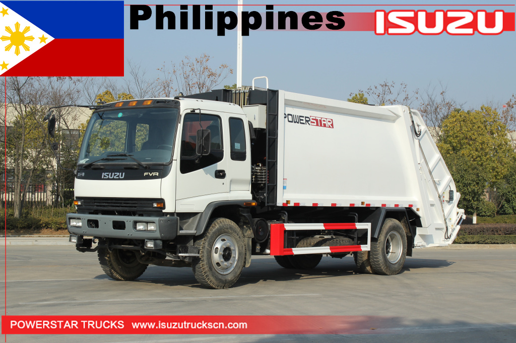 philippines ISUZU FVR 10M3 Refused garbage compactor Truck for sale
