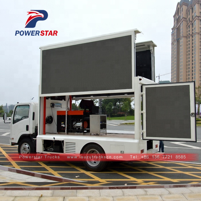 Isuzu brand Mobile Stage Truck & Outdoor LED Screen Hydraulic Truck for roadshow