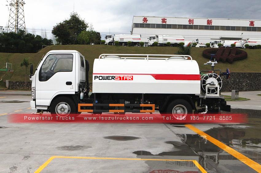 Philippines Brand new ISUZU ELF 4,000L Water Tank Sprinkler Trucks for sale