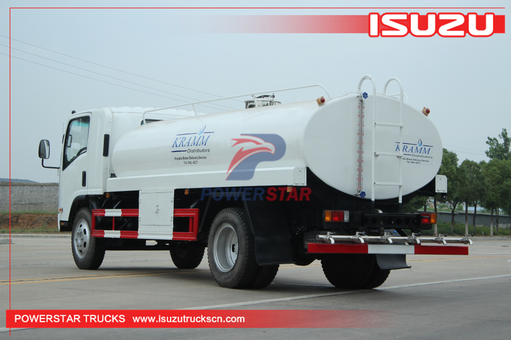 Custom stainless steel Isuzu Potable Water Service Tanker Trucks for sale