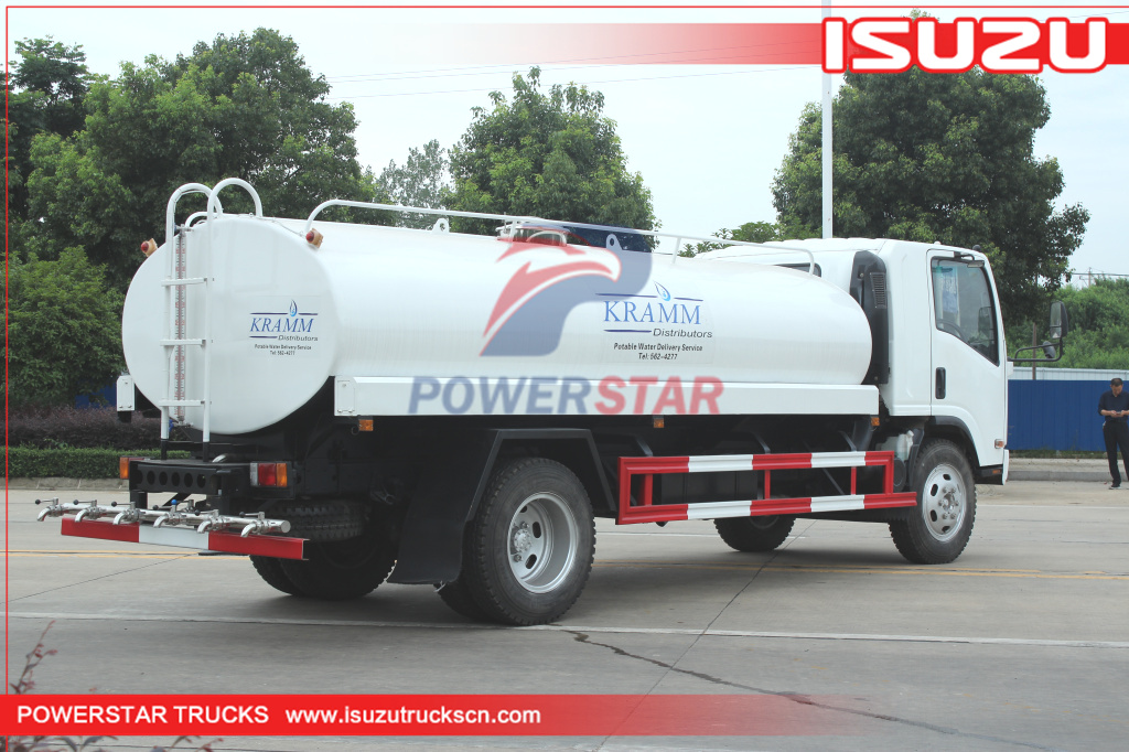 Custom stainless steel Isuzu Potable Water Service Tanker Trucks for sale