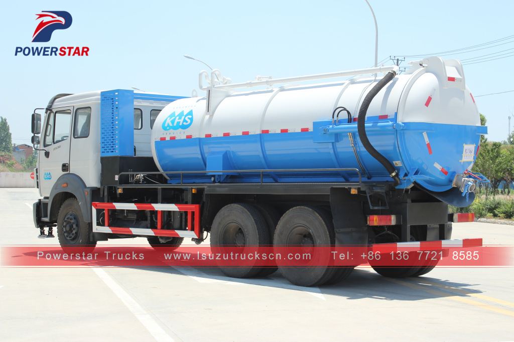 مونجليا بيبين 10000L فراغ شاحنة شفط مياه المجاري للبيع