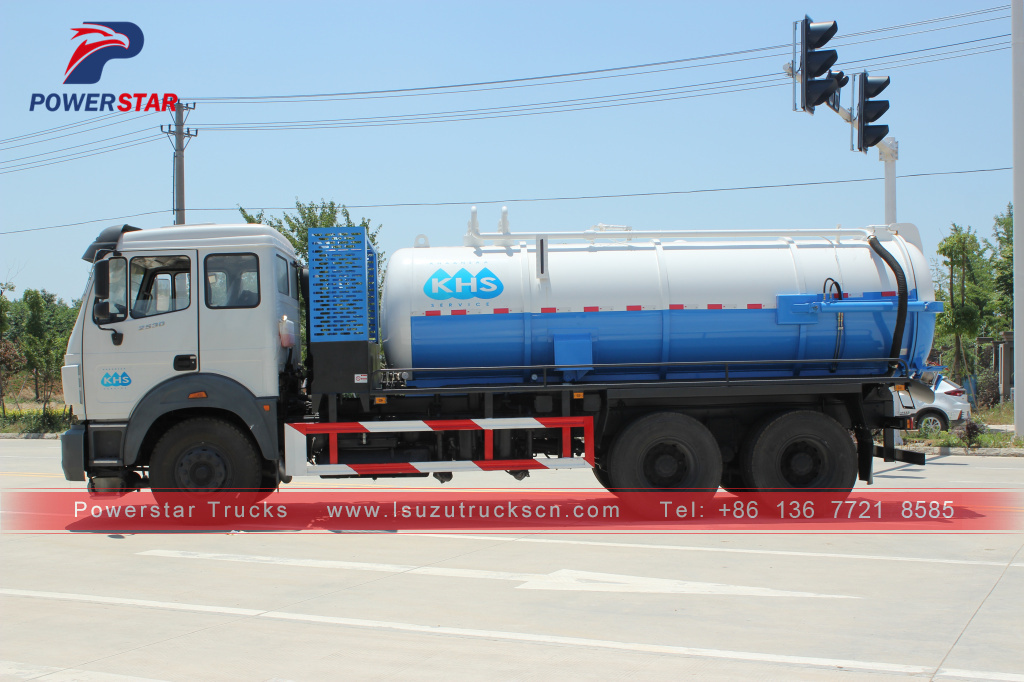 مونجليا بيبين 10000L فراغ شاحنة شفط مياه المجاري للبيع