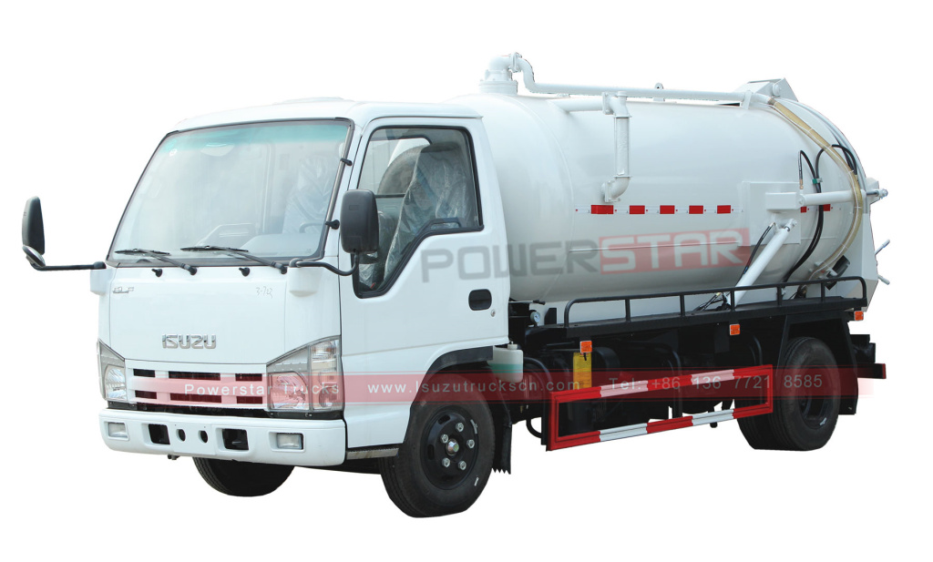 ميانمار فراغ شاحنة الصرف الصحي شاحنة ايسوزو تنظيف الفراغ