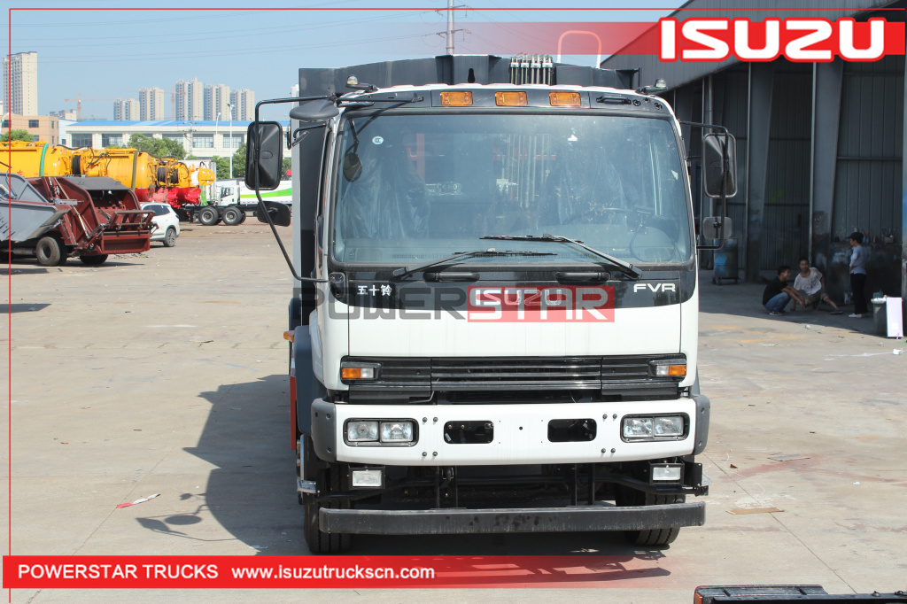 منغوليا ISUZU FTR FVR المطحنة رفض شاحنة 240HP شاحنة لجمع القمامة مضغوطة