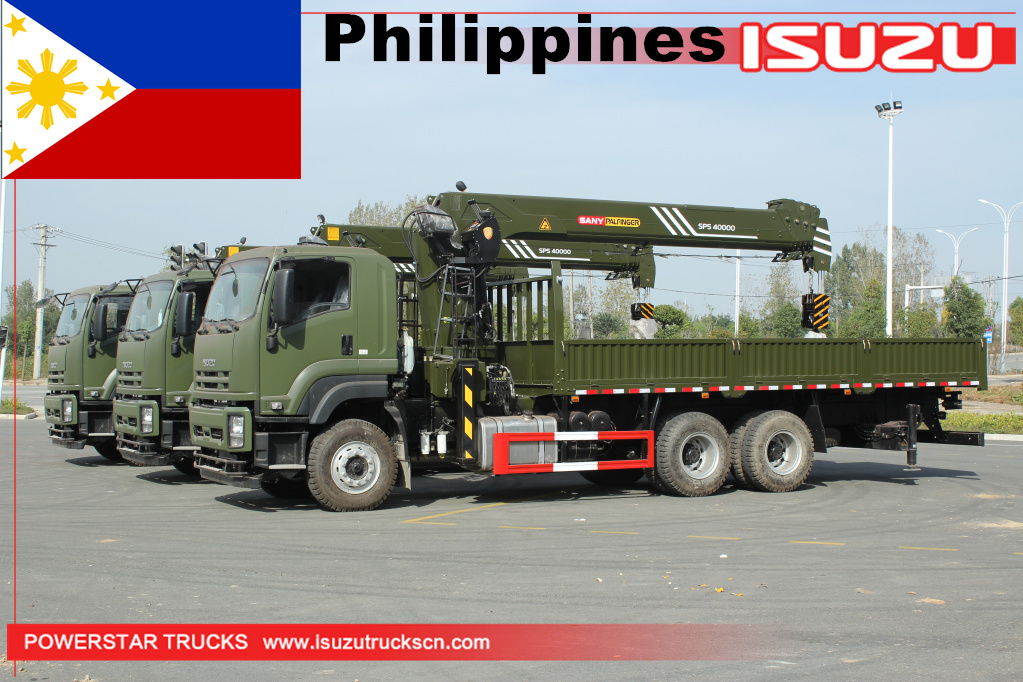 الفلبين ايسوزو العسكرية vc46 جيجا كرين شاحنة مع رافعة محمل palfinger SPS40000
