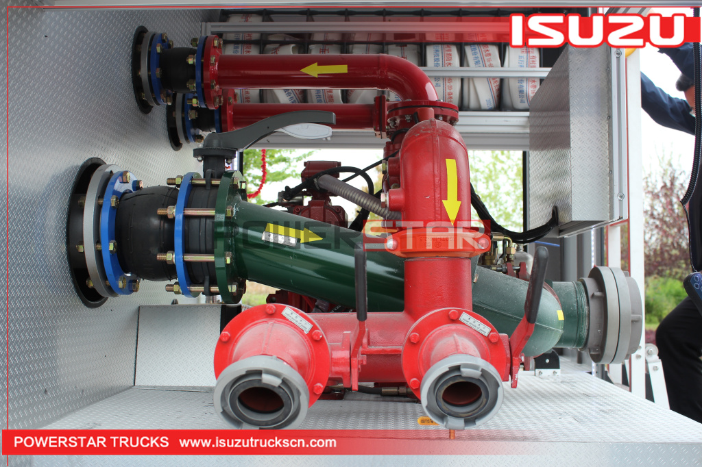 ISUZU FVZ Fire truck الشركة المصنعة لـ 7000L-10000L Fire Engine Water Foam Fire Tender Truck