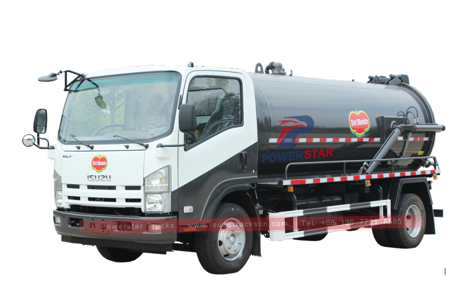 Philippines Del Monte ISUZU ELF Vacuum Sewer Septic Tanker truck (8,000 Liters)
