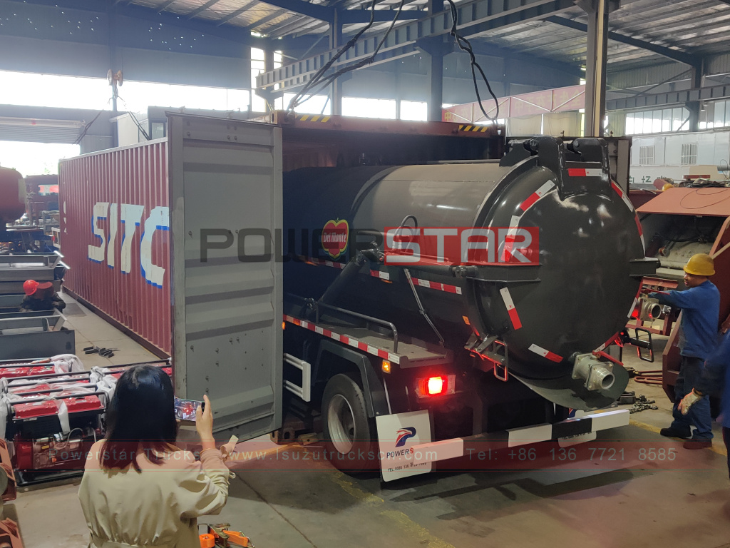 Philippines Del Monte ISUZU ELF Vacuum Sewer Septic Tanker truck