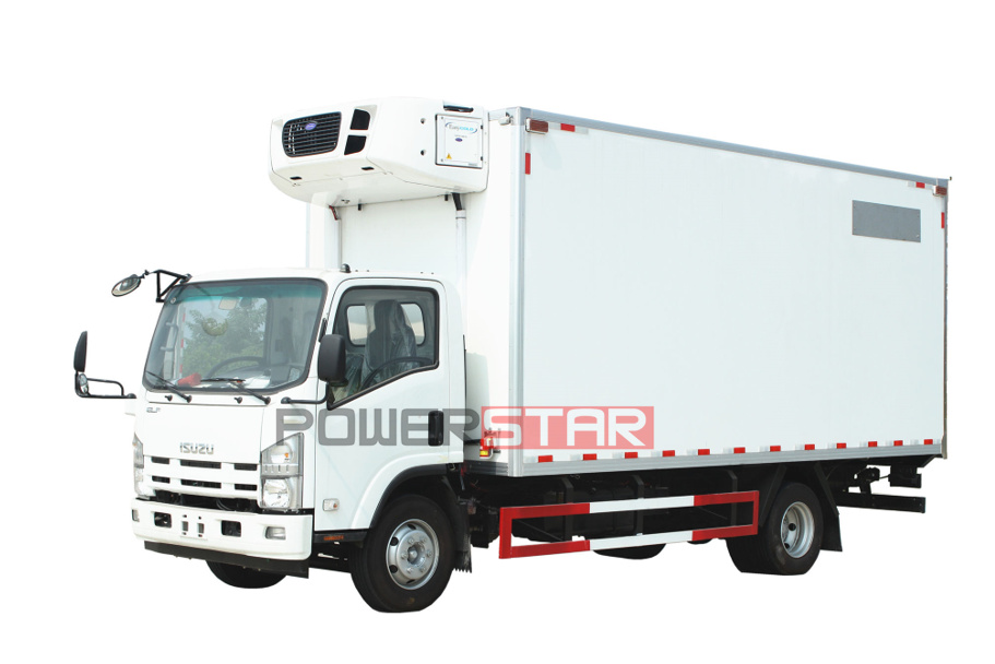 بيع وحدات التبريد لشاحنة الفريزر الناقل ISUZU NPR لشاحنات مقفلة مبردة من تشيلي