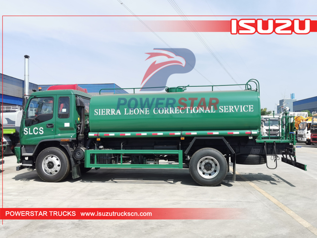 سيراليون ISUZU FVR Road Street Water Tank Bowser Tanker Sprinkler Sanitation Trucks للبيع
