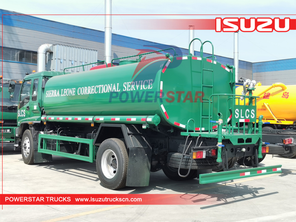 سيراليون ISUZU FVR Road Street Water Tank Bowser Tanker Sprinkler Sanitation Trucks للبيع